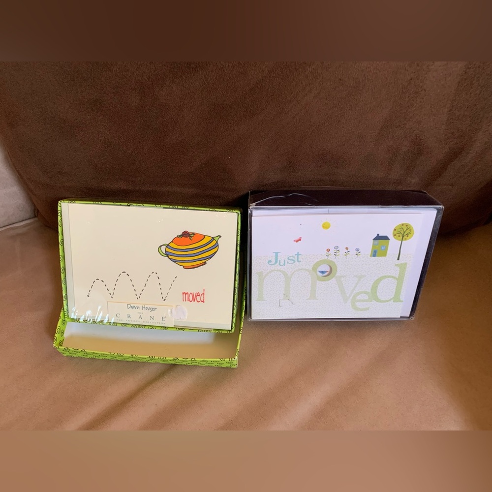 NEW! Set of two Boxed Moved Announcement Cards - Total of 30 cards.